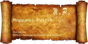Meggyesi Patrik névjegykártya