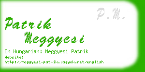 patrik meggyesi business card